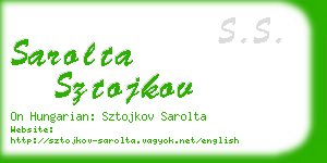 sarolta sztojkov business card